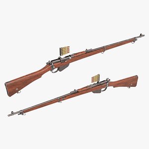 Charger-Loading Lee-Enfield  CLLE MkI rifle 3D model