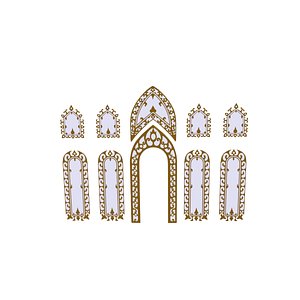 3D model middle eastern windows