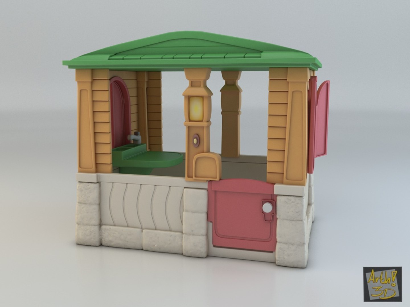 3d Max Neat Tidy Cottage Casinha