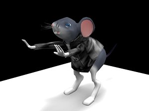 3d model of mouse cartoon