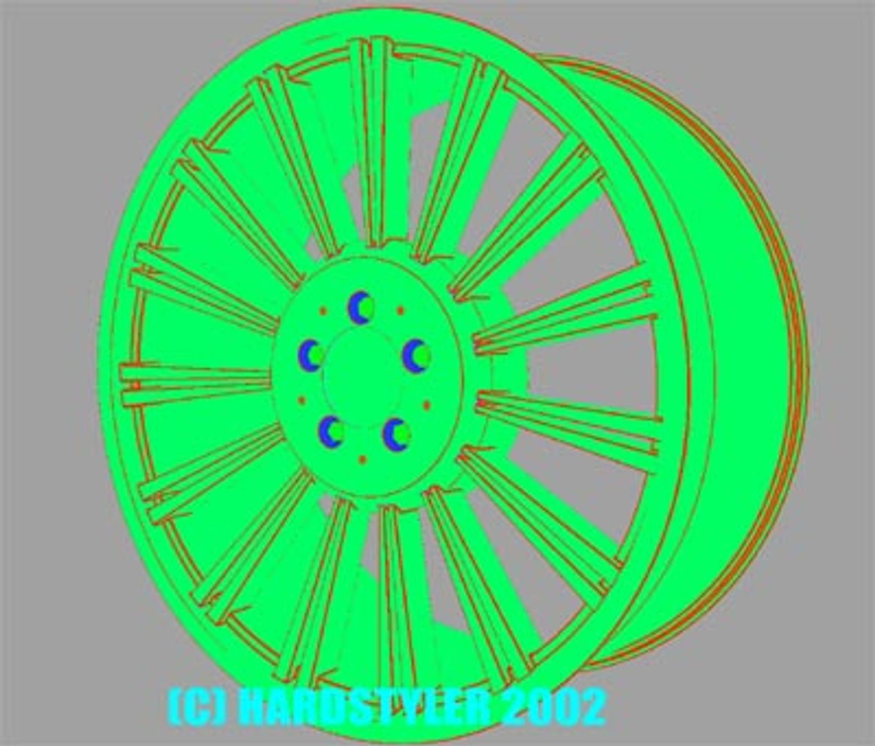 wire rim 3d model
