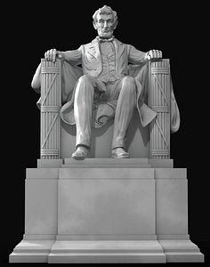 3D model abraham memorial statue