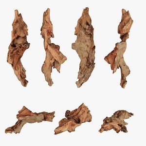 PSWooden018 scanned Wood chips 3D