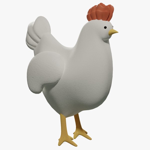 3d renderizado ilustração de personagem de desenho animado galinha com  forma de coração Ilustração por ©visible3dscience #102750510