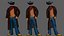 Costume da cowboy diverso tipo di corpo pronto per la stampa