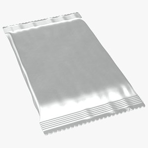 3D real chocolate bar packaging model