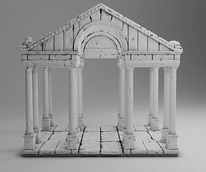 Destroyed ancient Greek arch