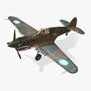 obj american p-40e real-time