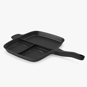 masterpan 3 section grill 3D model