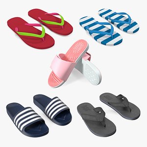 Flip-Flops Slippers Collection 3 3D model