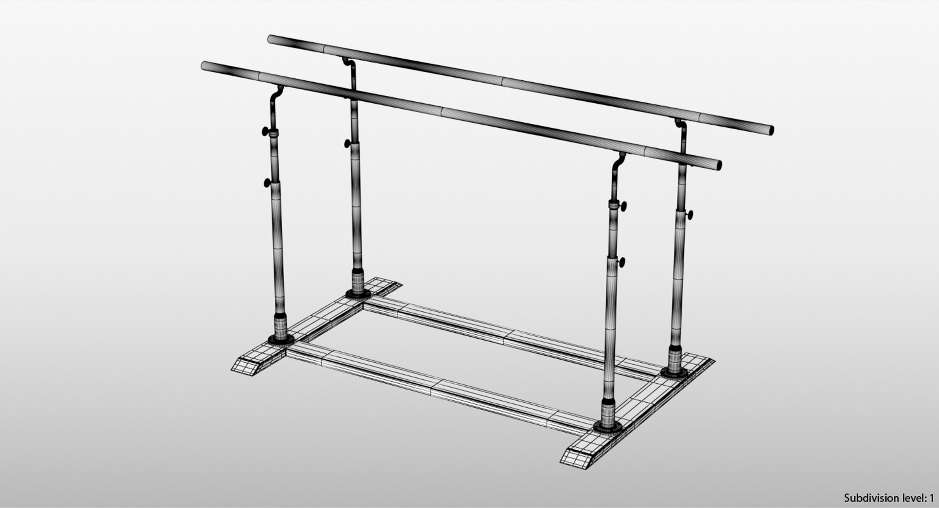 Realistic Parallel Bars Model - TurboSquid 1365980