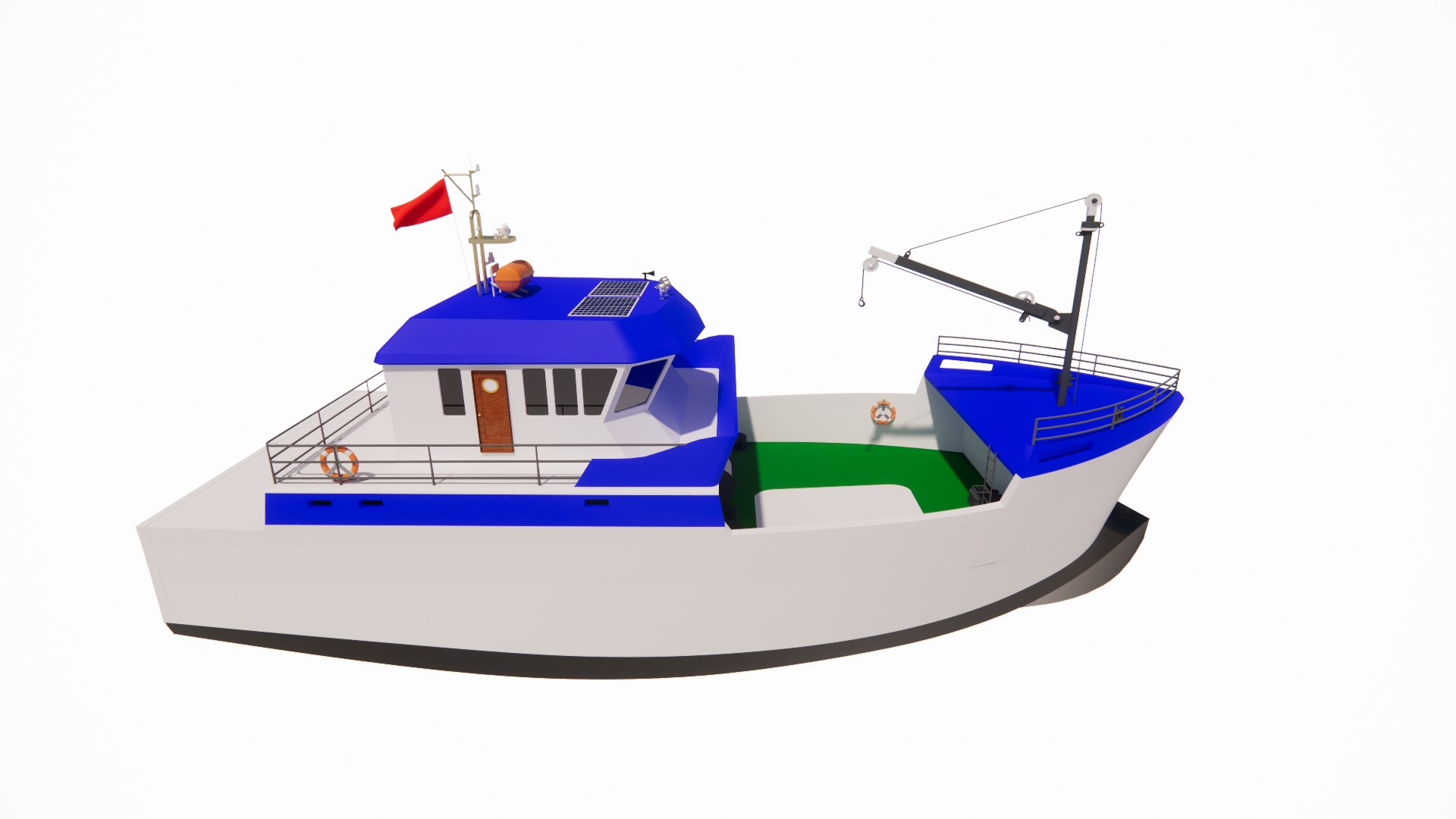 3D Model Small Fishing Vessel - TurboSquid 2357796