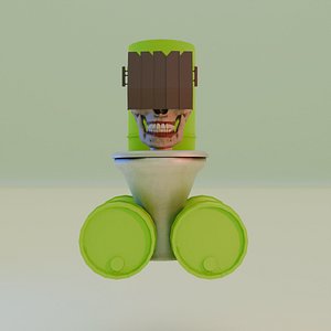 3D skibidi toxic skull