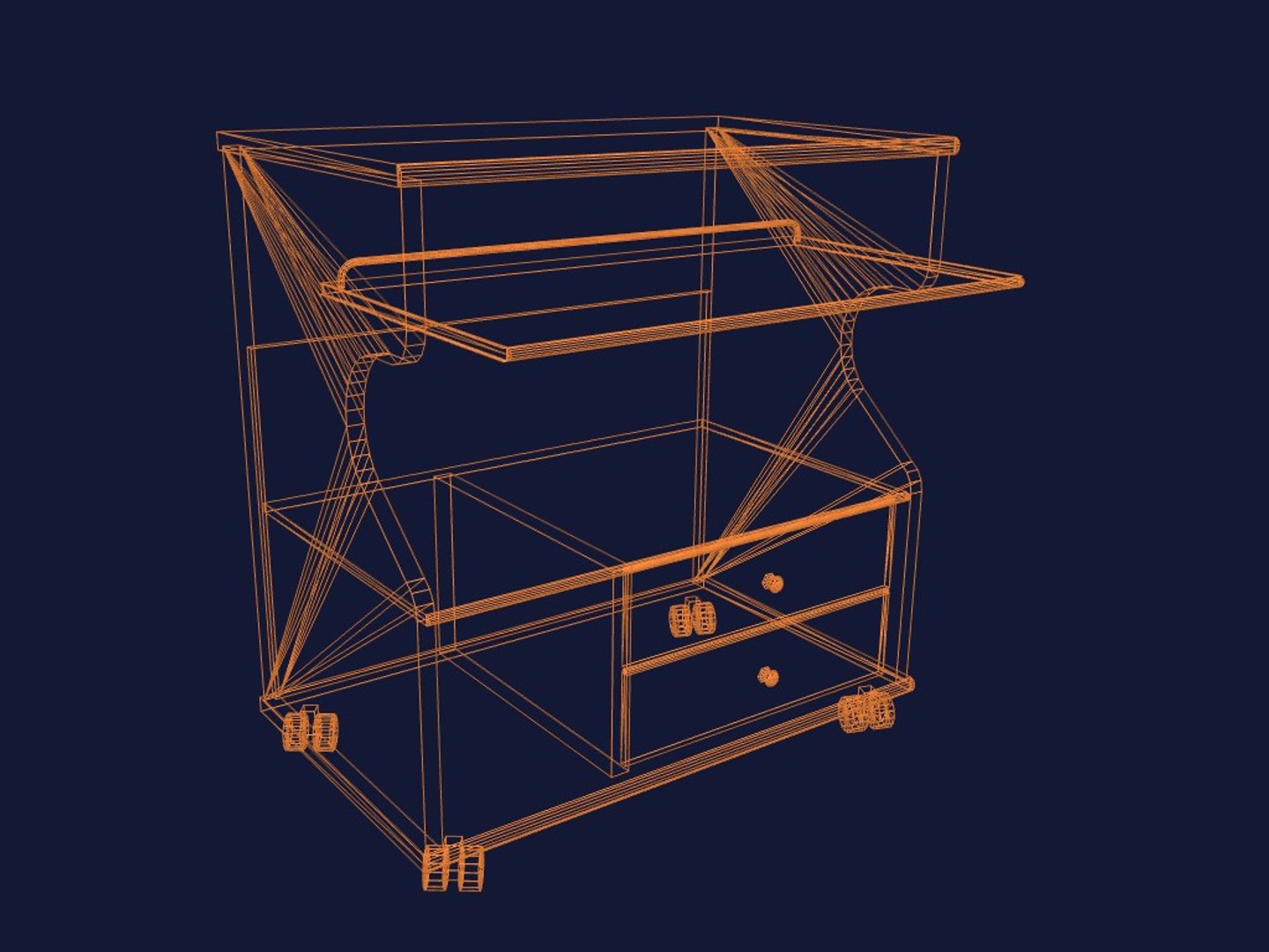 Computer Table Model - TurboSquid 1158407