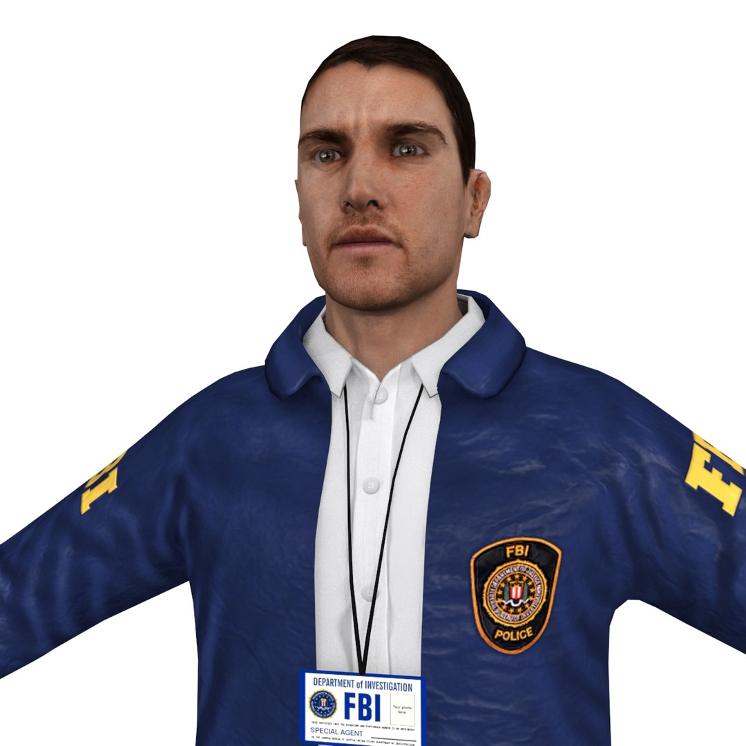 Rigged Fbi Agent 3d Model