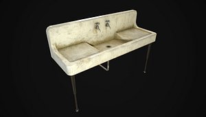 3D model kitchen sink antique