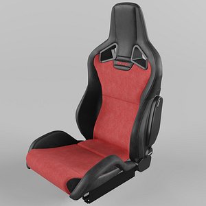 RECARO Sportster CS Vinyl Black, Suede Red 3D model