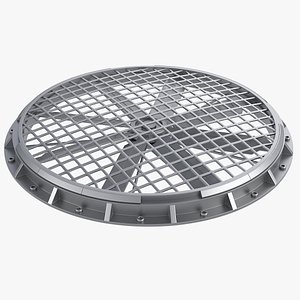 3D Sci-Fi Ventilation 06 Subdivision Ready