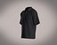 Mens black shirt with flap chest pocket model