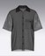 Mens black shirt with flap chest pocket model