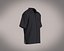 Mens black shirt with flap chest pocket model