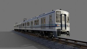 Tobu Railway Series 8000 Low-poly 3D model model