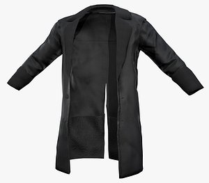 3D black coat model