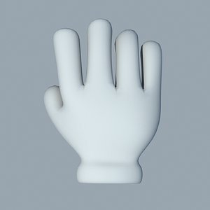 cartoon glove hand rigged