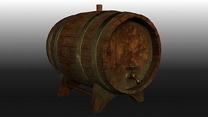 wine barrel 3D model