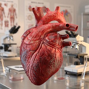 Human Heart Beat Animated For Blender 3D model