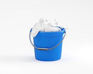 Plastic Bucket with foam 3D