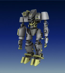robot rigged 3d max