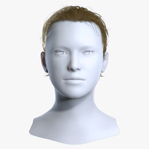 3D Survivalist Short Brushed Back Hair - Real-time Hair Cards