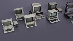 3D model Retro computer collection