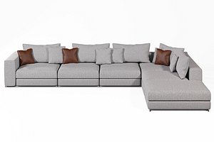 Grey fabric modern sofa