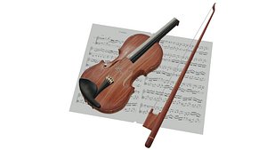 violin with bow model