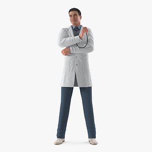 smiling male doctor 3D