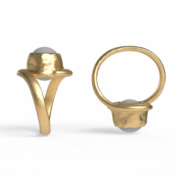 Ring Gold finish 3D model