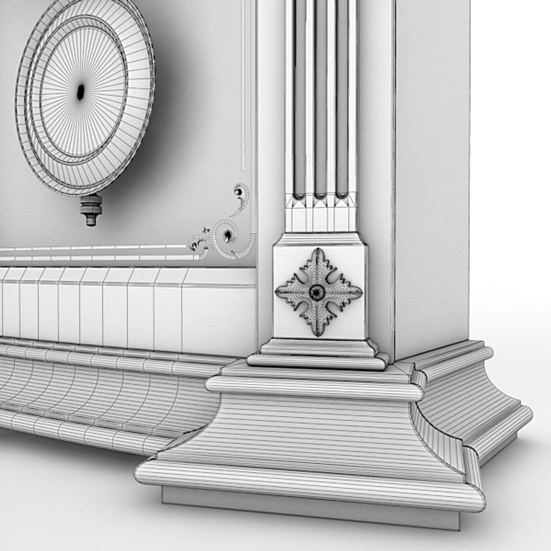 Analog Mantel Clock 3d Lwo