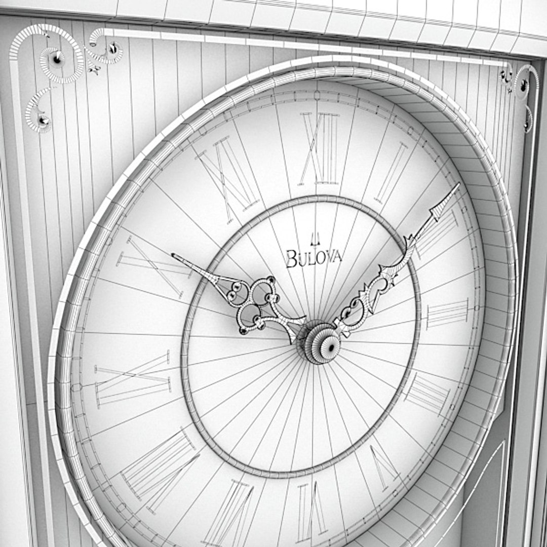 Analog Mantel Clock 3d Lwo