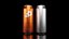 Sleek 250ml Beverage Can Open and Closed Tabs with Droplets
