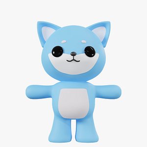 Shiba dog 3D model