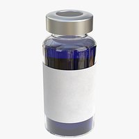Glass ampoule with aluminium cap
