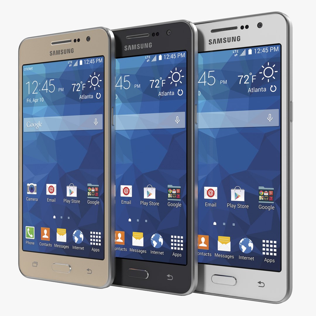 Samsung Galaxy Grand Prime Set All Color 3D model preview