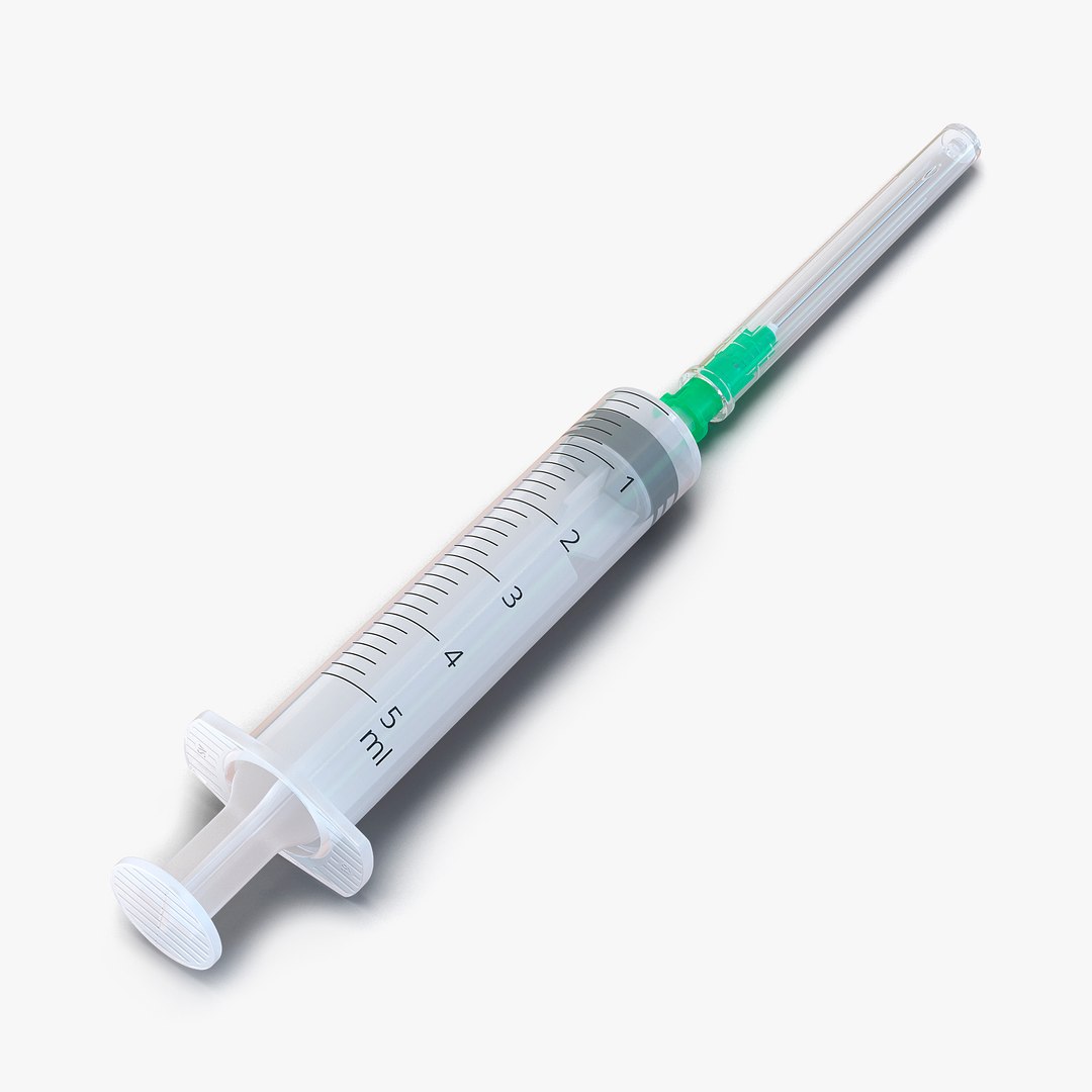 Disposable Syringe 5ml Set 3D model preview