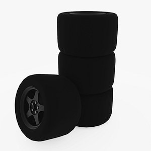 Tooned car wheels 3D