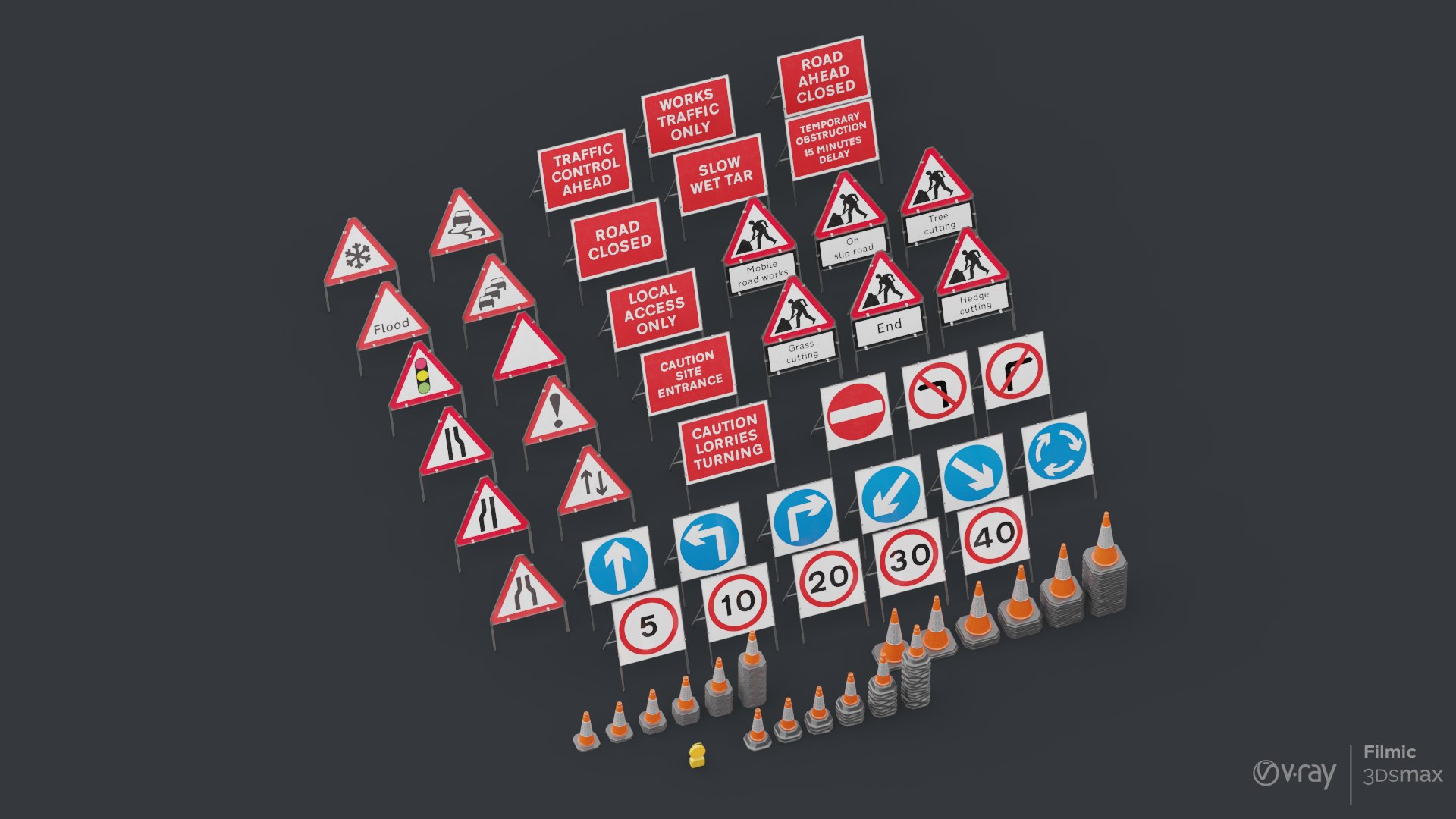 3D Temporary Road Signs 45pcs https://p.turbosquid.com/ts-thumb/7b/goNLip/59/5/png/1759317597/1920x1080/fit_q87/f36e05c99cadccd494cbe899af6e264bedf68a6a/5.jpg