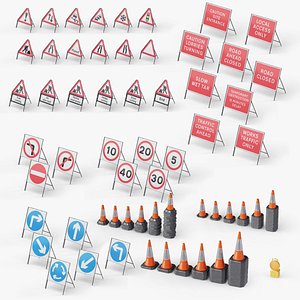 Temporary Road Signs 45pcs