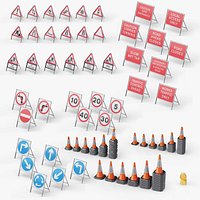 Temporary Road Signs 45pcs