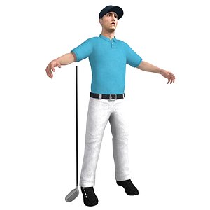 3d model golf golfer
